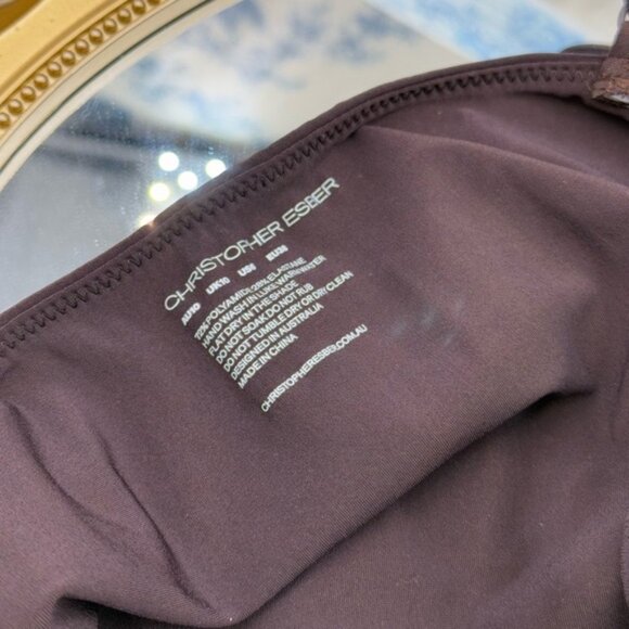 🆕 CHRISTOPHER ESBER 🧿 NWOT Brown Pierced Orbit Cutout 1PC Swimsuit, SZ US 6 - Picture 14 of 15